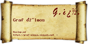 Graf Álmos névjegykártya